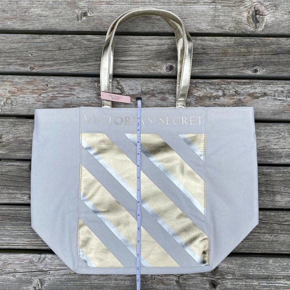 Victoria's Secret Metallic Striped Tote Bag - Picture 14 of 16